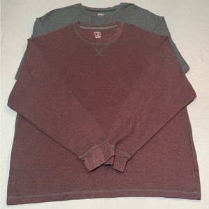 Red Head Sweater Men’s 2XL Long Sleeve Knit Marroon & Dark Gray